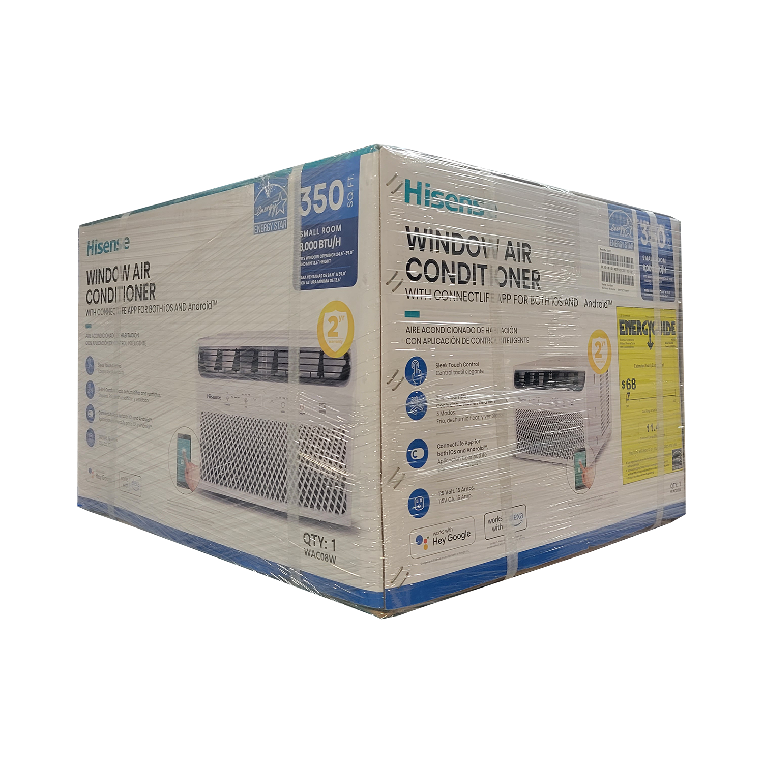 Hisense  8000-BTU - 350-sq ft Window Air Conditioner (115-Volt;), FOB KS