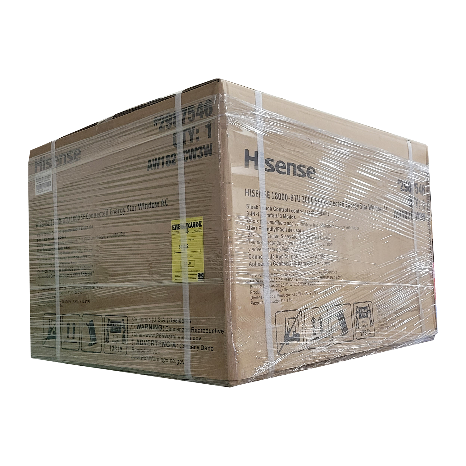Hisense 18,000 BTU 230-Volt Window Air Conditioner, FOB KS