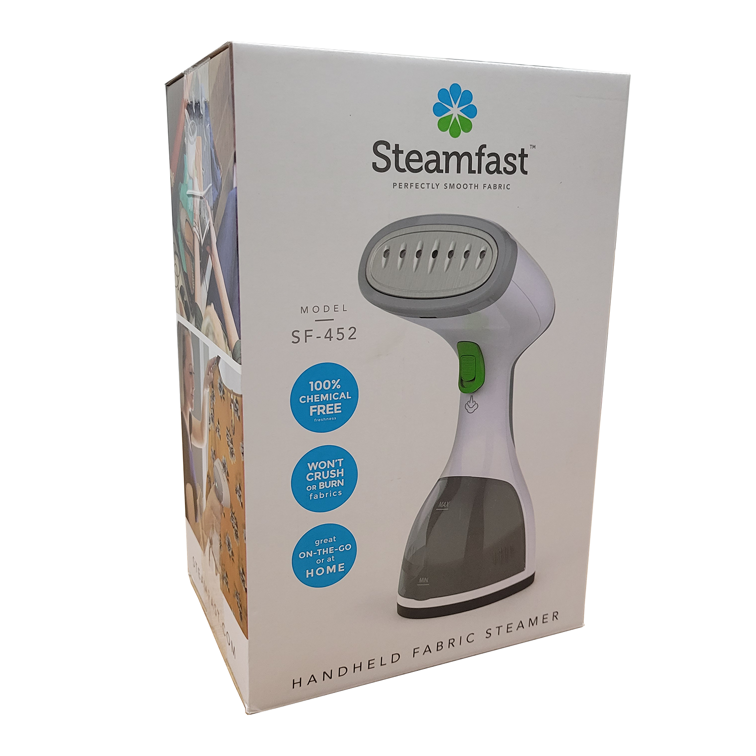 Steamfast Handheld Garment Steamer, White, FOB KS