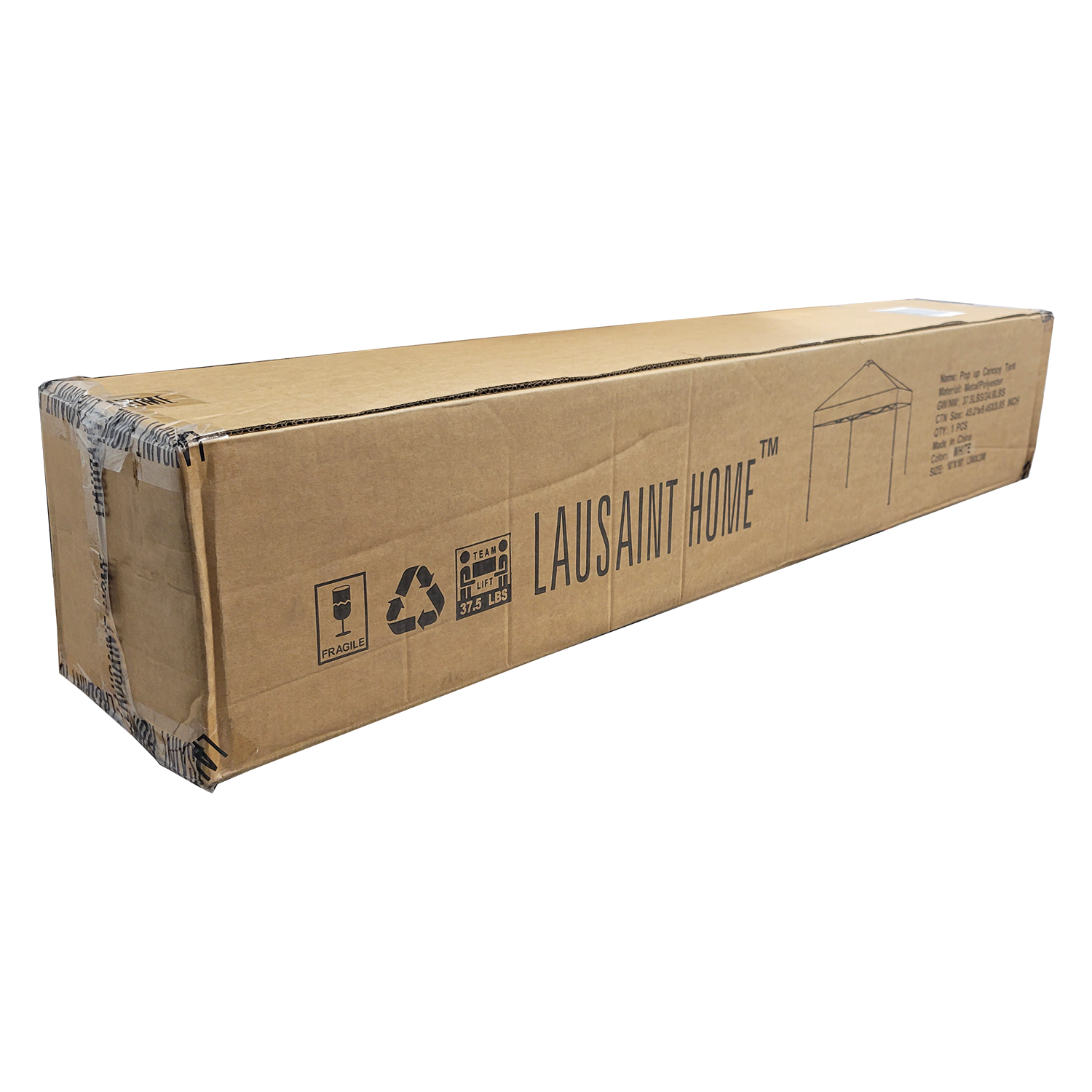 Lausaint Home 10 ft. x 10 ft. Portable Folding Instant Canopy Tent with Roller Bag, FOB KS