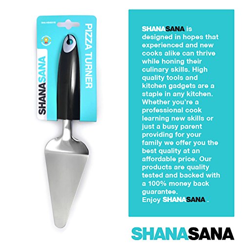Shanasana 10 Pie Server & Pizza Turner (PROFESSIONAL GRADE STAINLESS STEEL) Perfect for Serving Pie, Cake, Pizza, Tarts, and Other Desserts