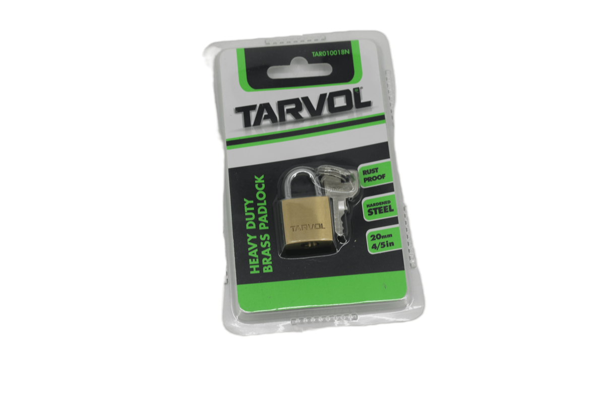 Tarvol Mini Luggage Lock Set (Heavy Duty Brass) - Set Includes 3 Small Keys - Perfect Padlock for Securing Your Suitcase, Jewelry Boxes, Gym Locker, Tote, Mini Fridge, Cabinet, and More!