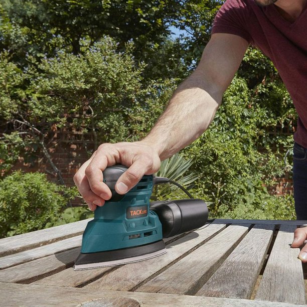 TACKLIFE Classic Mouse Detail Sander, Blue, FOB KS