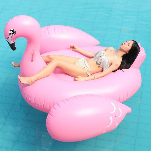 Aleko Inflatable Flamingo Pool Float with Grip Handles, FOB KS