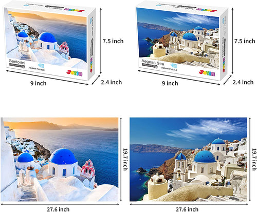 JOYIN 2-1 Santorini and Aegean Jigsaw Puzzle 1000 Piece, FOB KS