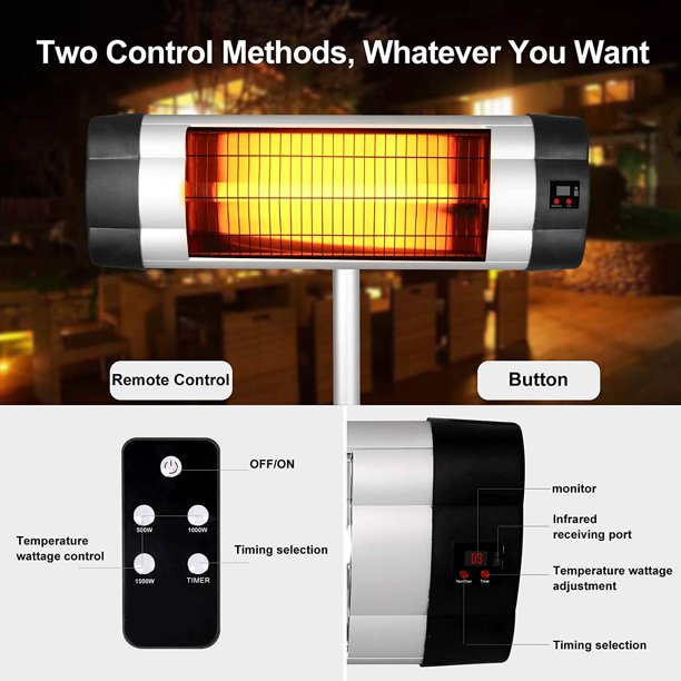 1500W Infrared Heater with Remote Control, FOB KS