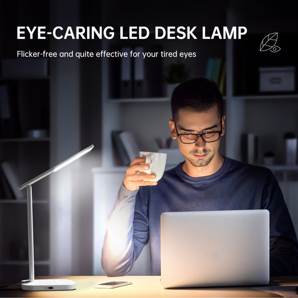 Topelek LED Desk Lamp with USB Charging Port, FOB KS