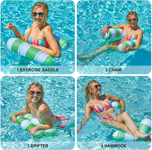 JOYIN Inflatable Hammock Pool Lounger, Green, FOB KS
