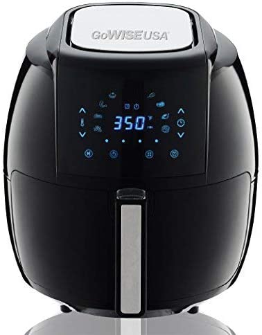 GoWISE USA 1700-Watt 5.8-QT 8-in-1 Digital Air Fryer with Recipe Book, FOB KS