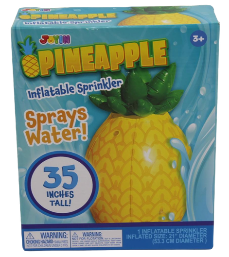 JOYIN Inflatable Tropical Pineapple Sprinkler, 35 Lawn Sprinkler for Kids Water Toy for Boys and Girls,  Water Party Outdoor Sprinkler for Water Fun