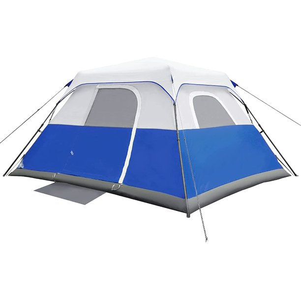 REYLEO Camping Tent, 6 Person Instant Cabin Tent, Easy Setup in 60 Seconds, Ventilated Windows, FOB KS