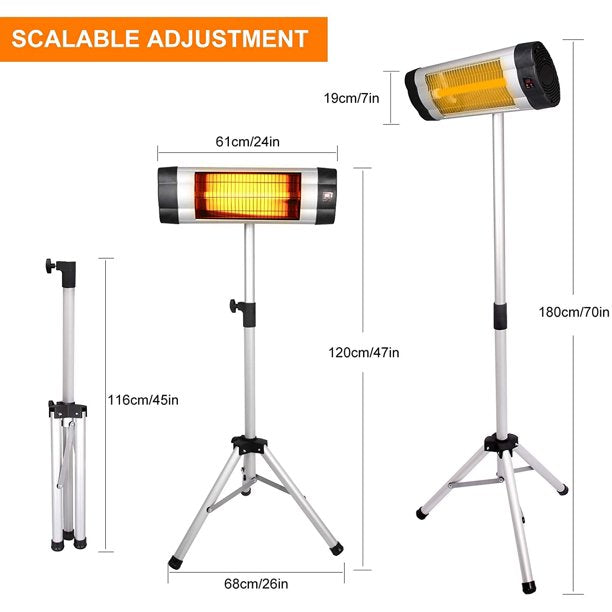 1500W Infrared Heater with Remote Control, FOB KS