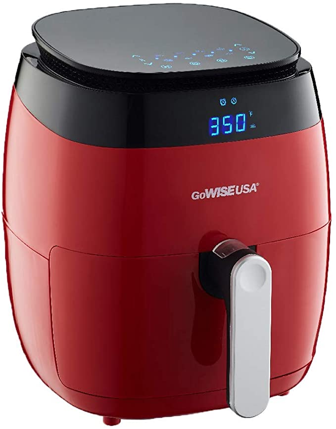 GoWISE USA 5.0-Quart 1500-Watt Digital Air Fryer with 8 Presets, FOB KS
