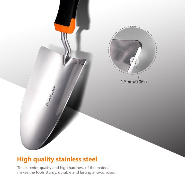 TACKLIFE Garden Tool Set, 3 Piece Stainless Steel Heavy Duty Gardening Kit, FOB KS