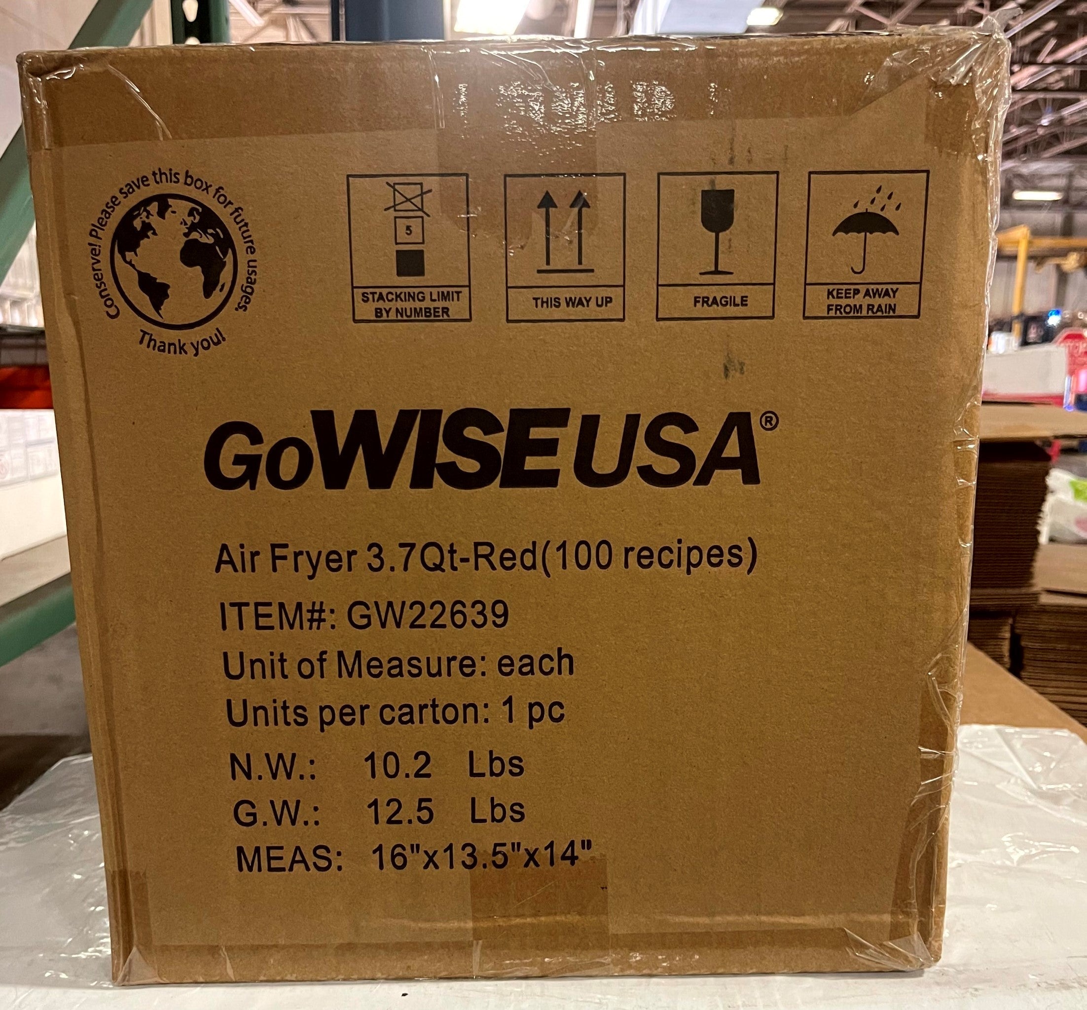 GoWISE USA 3.7-Quart Programmable Air Fryer with 8 Cook Presets, GW22639
