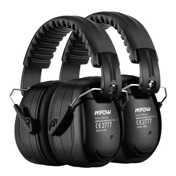 Mpow Noise Cancelling Ear Muffs, 34dB SNR Professional Ear Defenders with Carrying Bag, Foldable Noise Reduction Safety Ear Muffs, 2-Pack, FOB KS