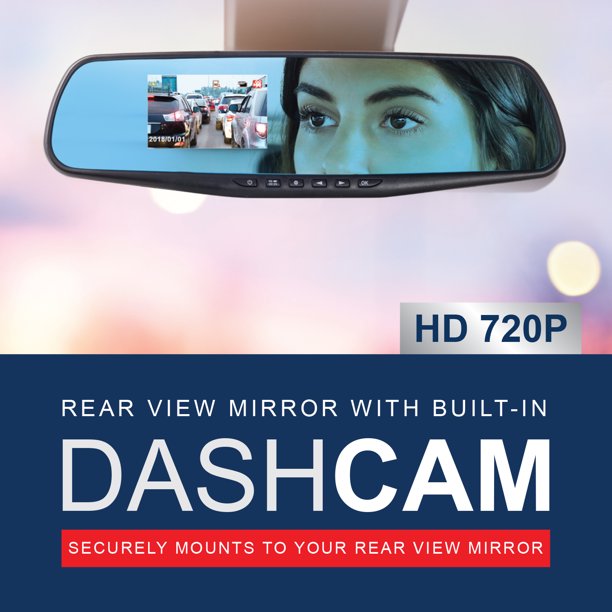 Pilot Automotive Rearview Mirror Dash Camera, FOB KS