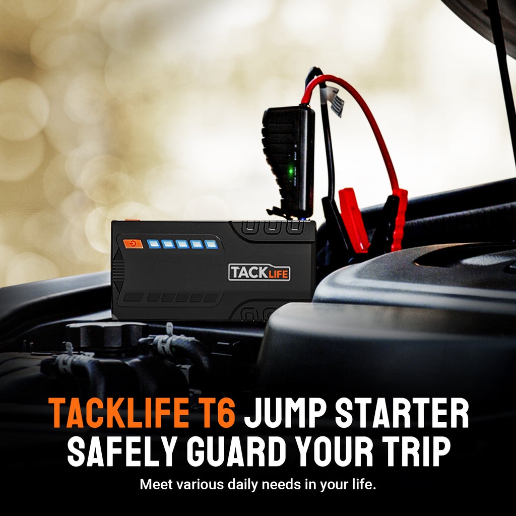 TACKLIFE T6 Car Jump Starter, Green, FOB KS