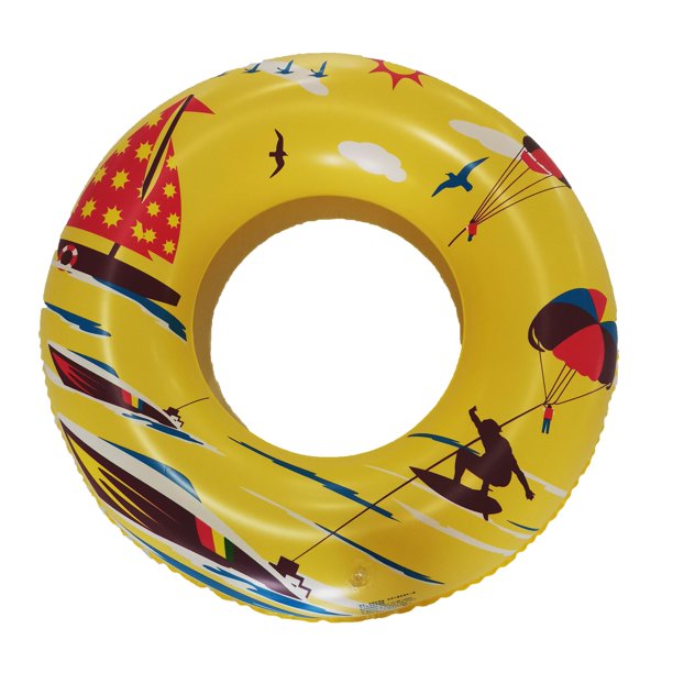 Aleko Deluxe Inflatable Pool Floats, Tropical Destination, Set of 4, FOB KS