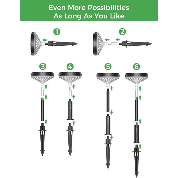 Litom Solar Pathway Lights, 4 Pack, FOB KS