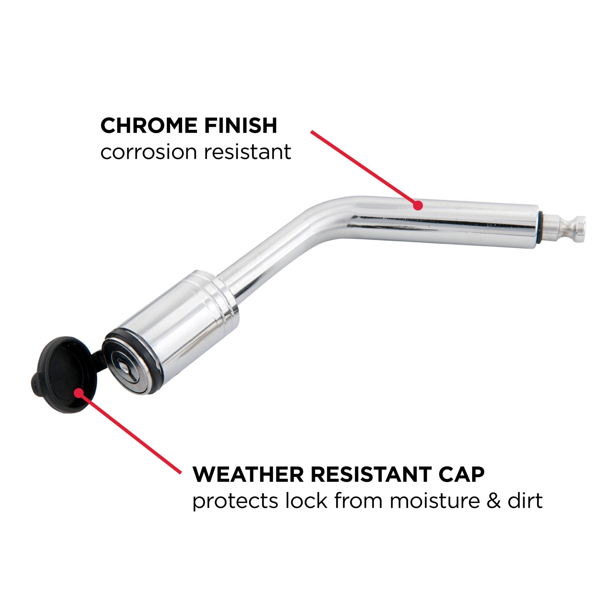 Steel Locking Boomerang Hitch Pin - Fits 1/2 in. and 5/8 in. Receivers