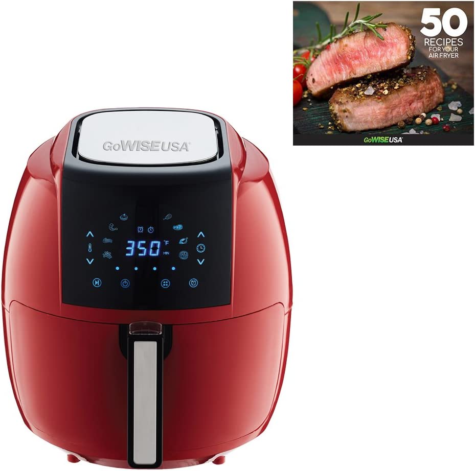GoWISE USA 5.8-Quart Programmable 8-in-1 Air Fryer XL, FOB KS