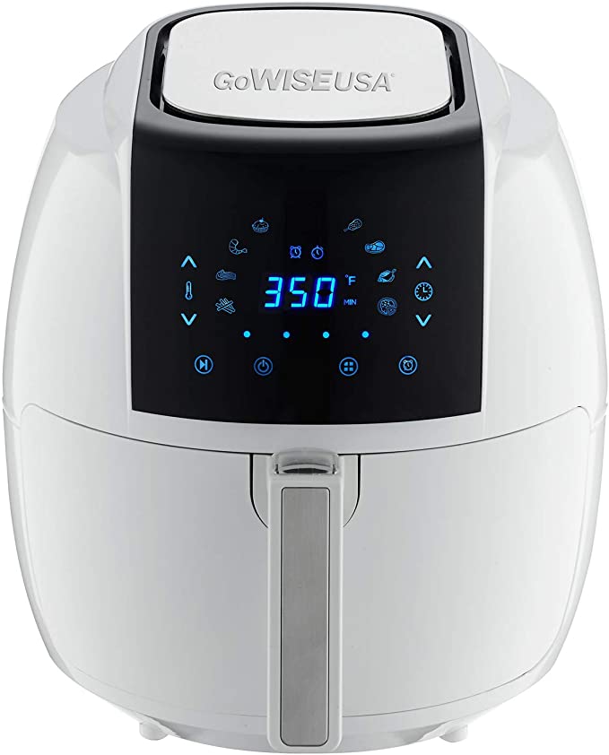 GoWISE USA 1700-Watt 5.8-QT 8-in-1 Digital Air Fryer with Recipe Book, FOB KS