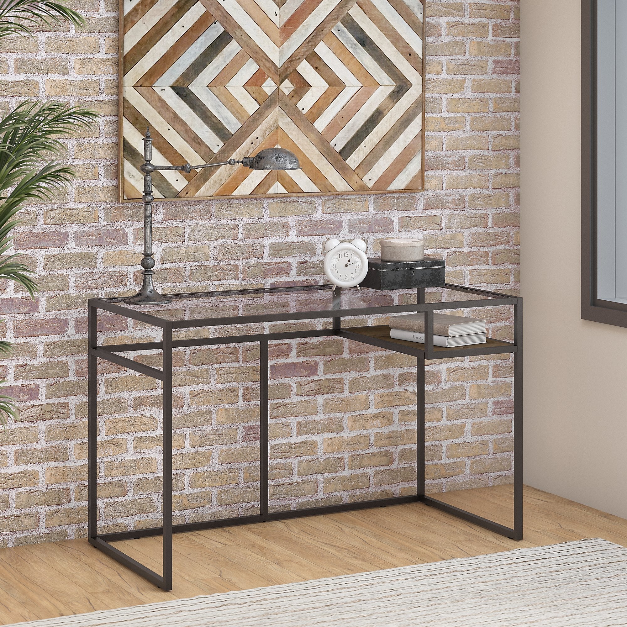Bush Anthropology Glass Writing Desk 48"