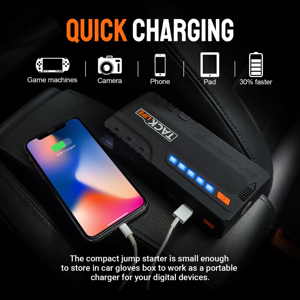 TACKLIFE T6 Car Jump Starter, Green, FOB KS