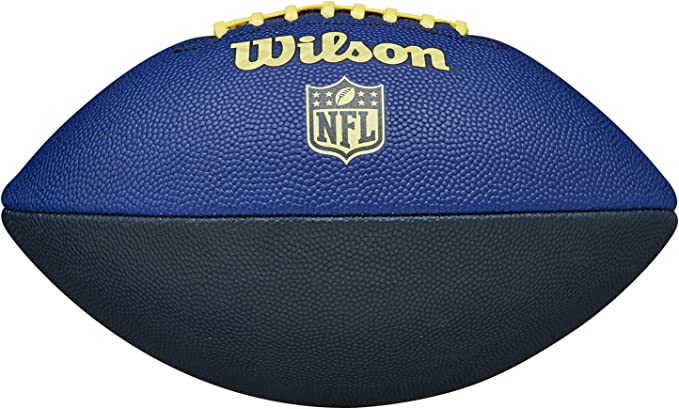 Wilson NFL Bronze Series Junior Size Football, Blue and Yellow, FOB KS