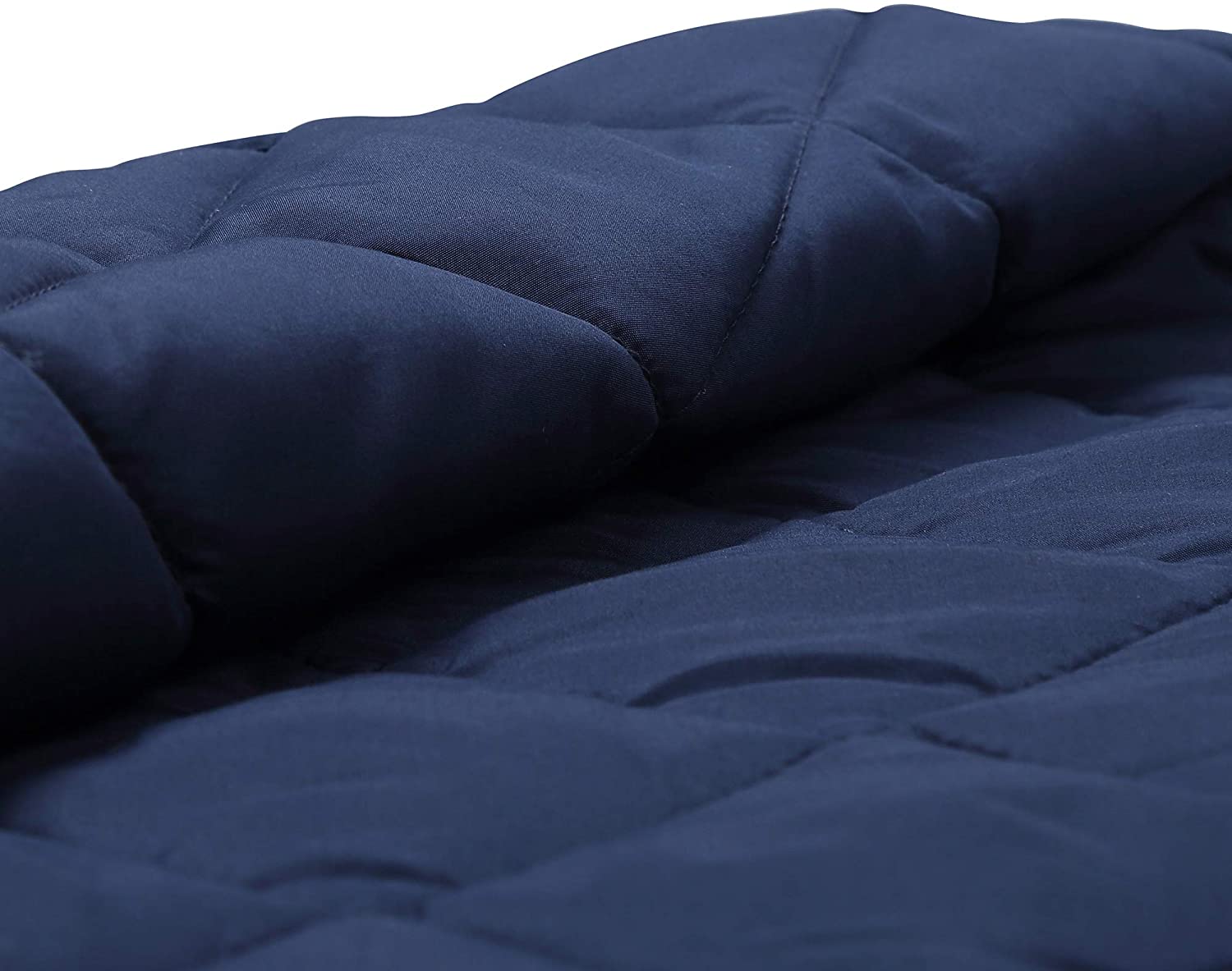 Blanquil Quilted Weighted Blanket, Navy, 12-15lbs, FOB KS