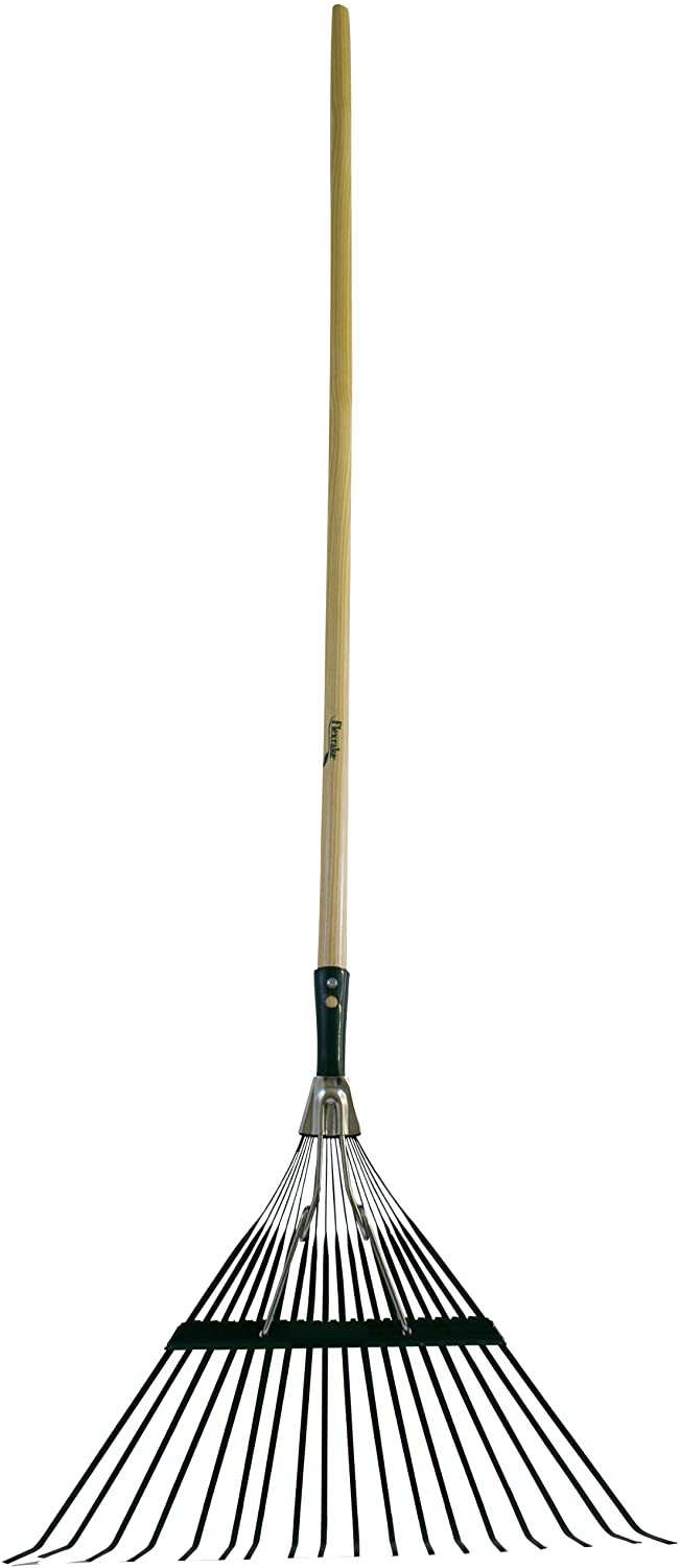 Flexrake CF20 Spring Rake 20-Inch Metal Head with 48-Inch Wood Handle, FOB KS