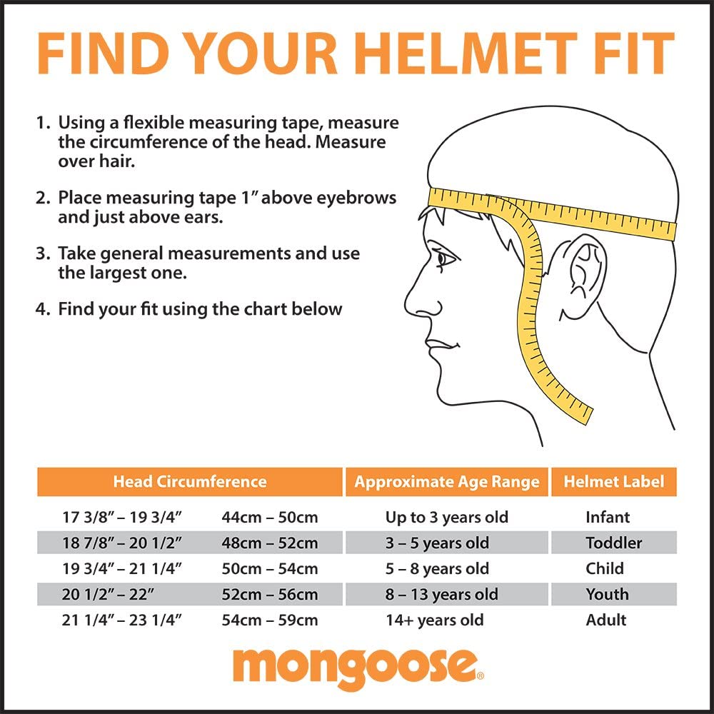 Mongoose Youth Street Bike Hardshell Helmet, Black, FOB KS