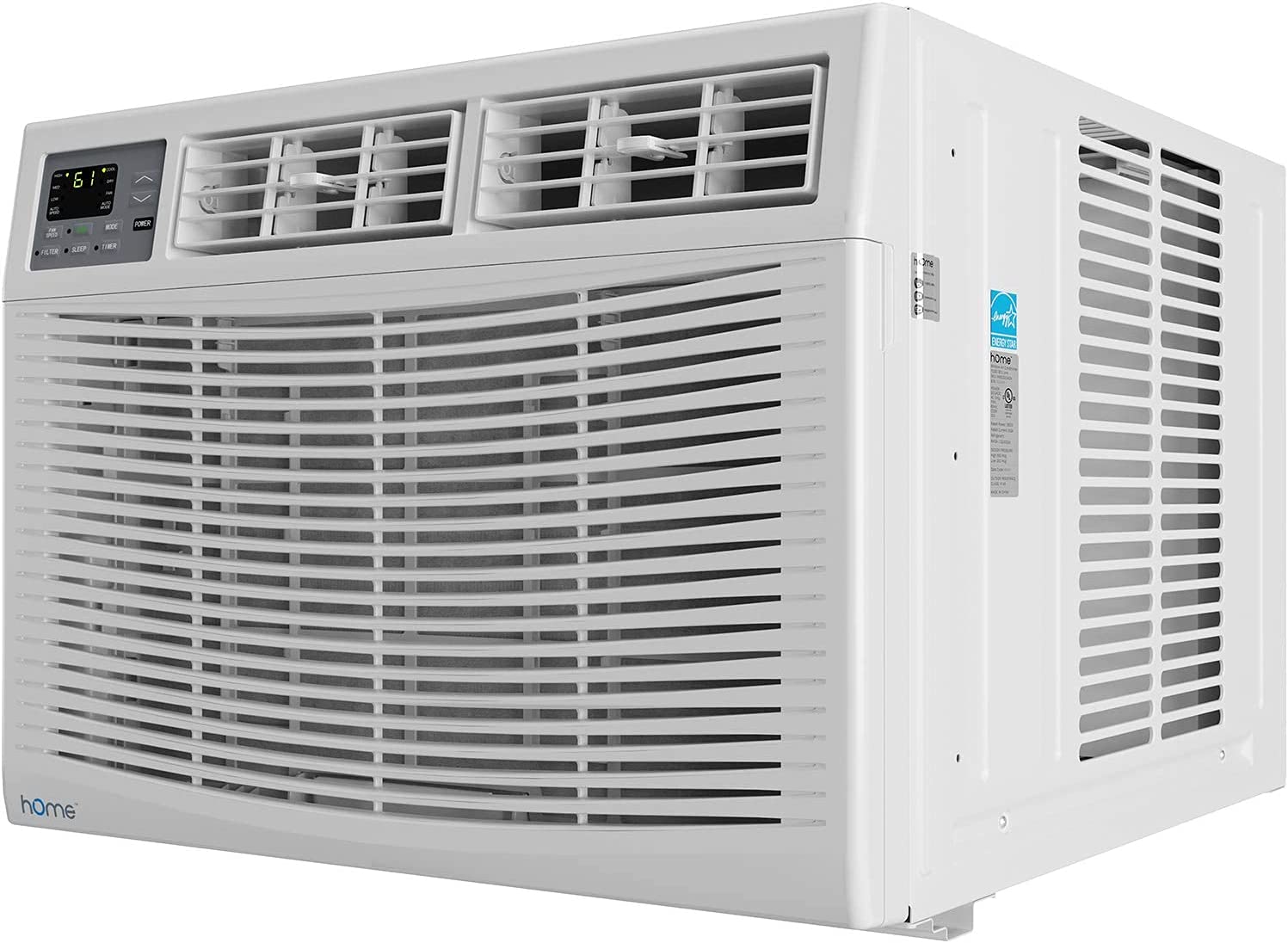 hOmeLabs 15,000 BTU Window Air Conditioner - Energy Star Certified AC Unit with Digital Thermostat and Easy-to-Use Remote Control, FOB KS