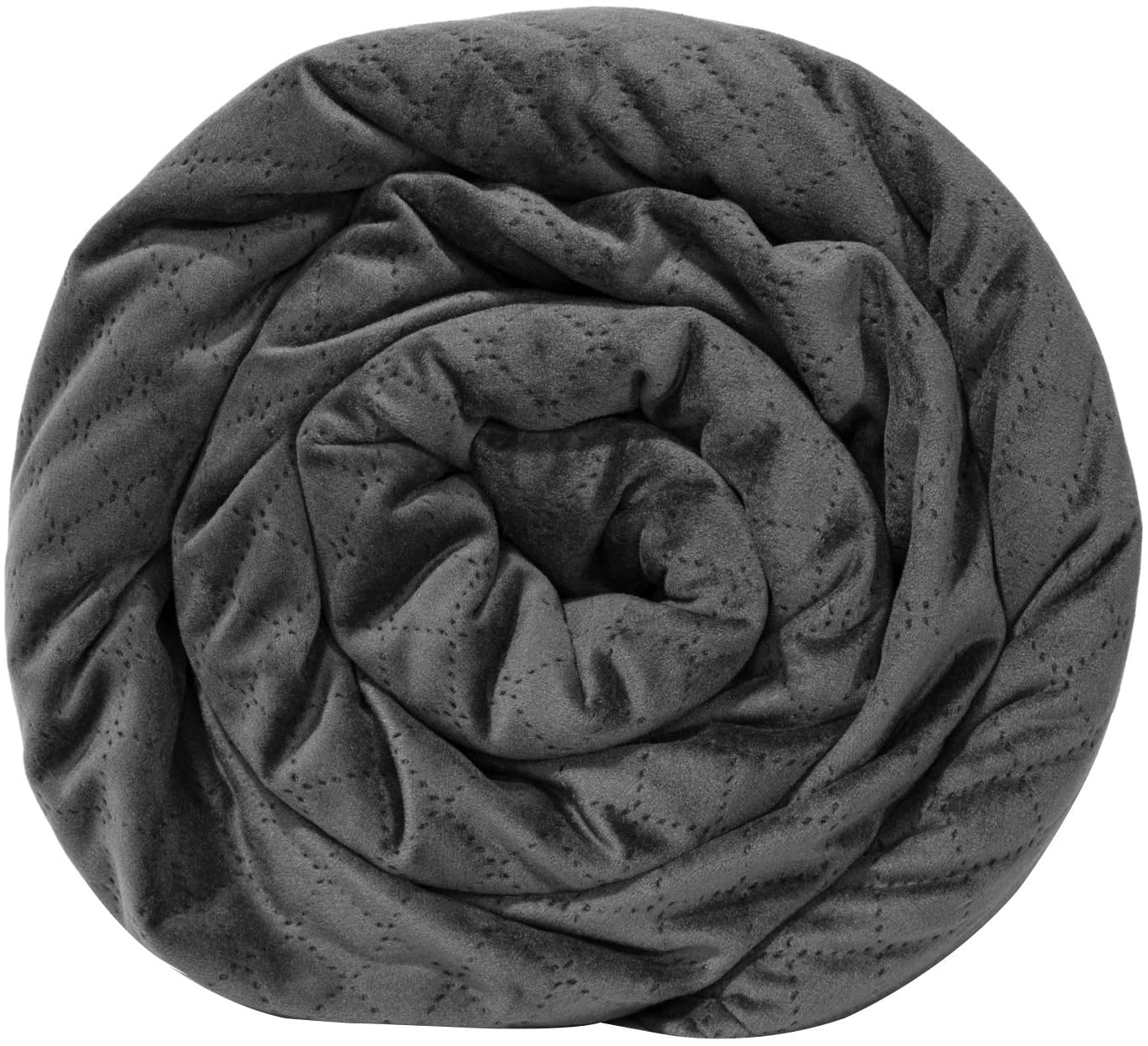 Blanquil Quilted Weighted Small Square Blanket with Removeable Cover, Charcoal, 15-20 lbs, FOB KS