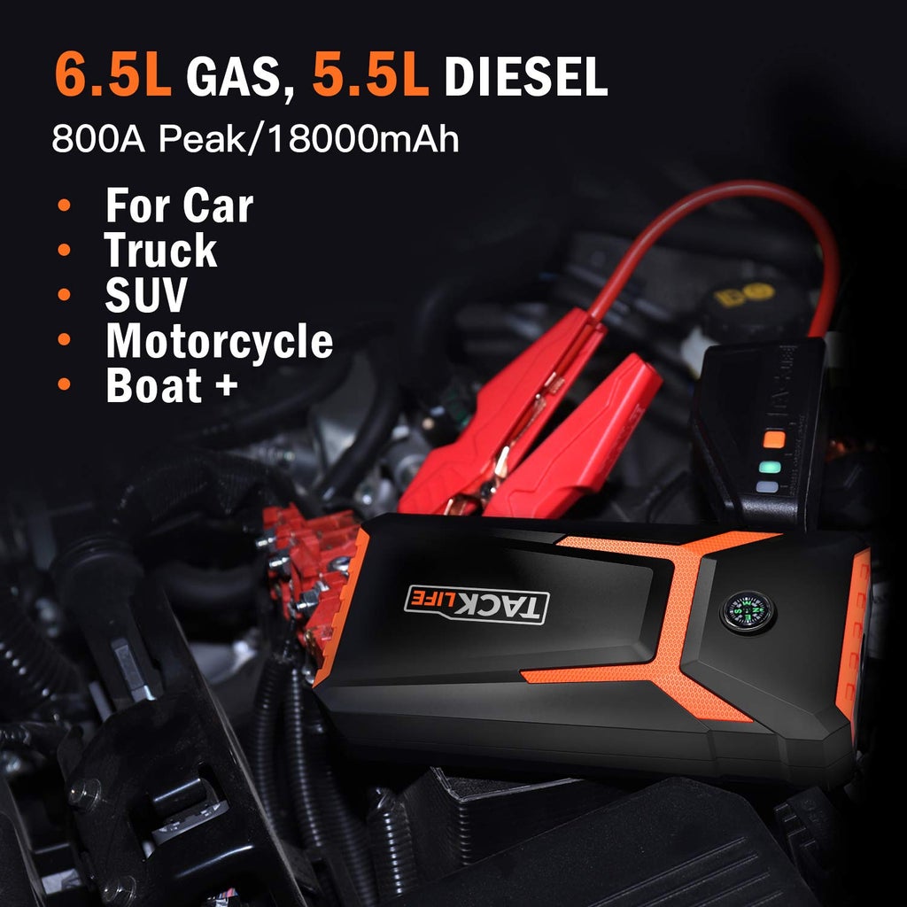 TACKLIFE T8 Car Jump Starter, Orange, FOB KS