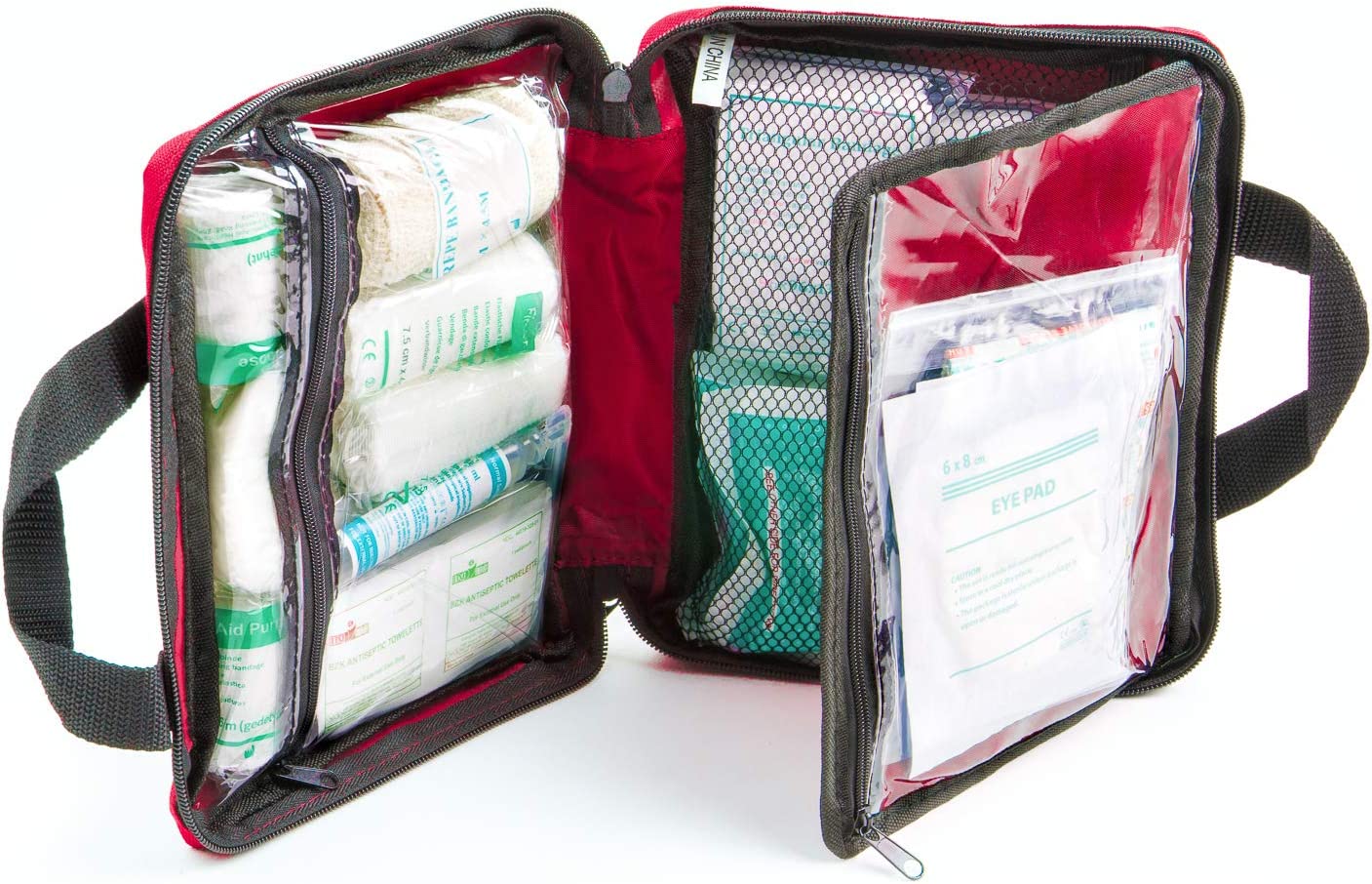 Active Era Premium First Aid Kit [90 Pieces] Essential First Aid Kit for Camping, Hiking, Office with Medical Supplies and Handle, FOB KS