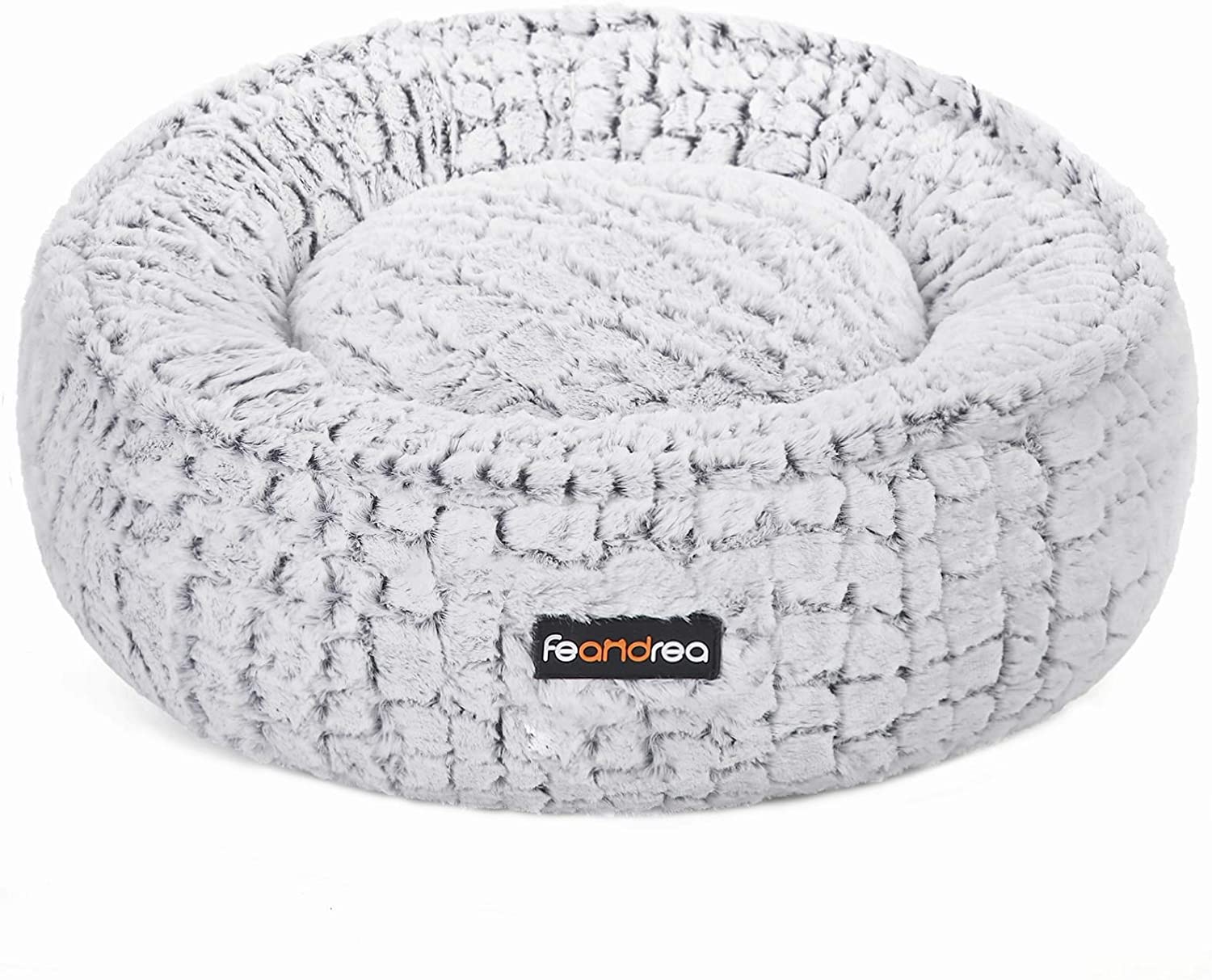 Feandrea Plush Dog/Cat Bed, 30"x8.7", Light Grey, FOB KS