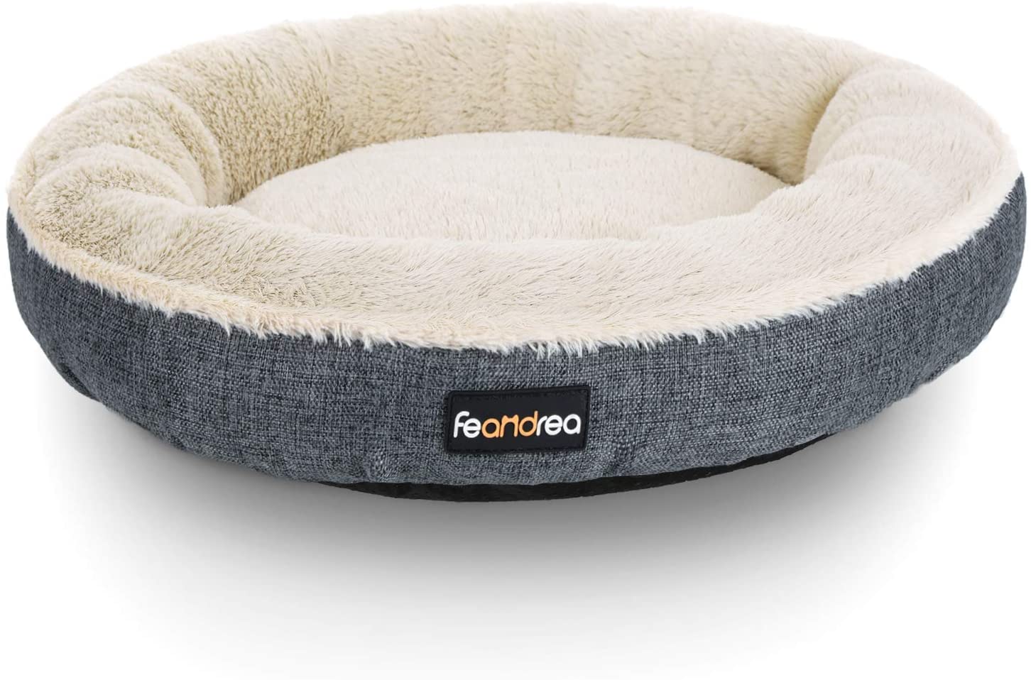 Feandrea Plush Dog/Cat Bed, 26"x5", Dark Grey, FOB KS