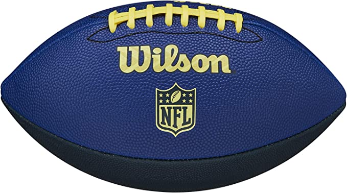 Wilson NFL Bronze Series Junior Size Football, Blue and Yellow, FOB KS