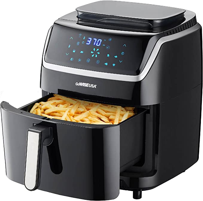 GoWISE USA 7 qt. Black Steam Air Fryer, FOB KS