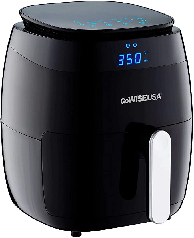 GoWISE USA 5.0-Quart 1500-Watt Digital Air Fryer with 8 Presets, FOB KS