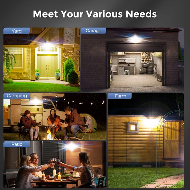 LITOM 100 LED Solar Motion Sensor Outdoor Lights, 4 Pack, FOB KS