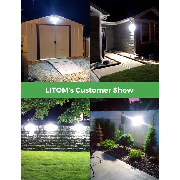 Litom Outdoor Solar Lights with Remote Control, FOB KS