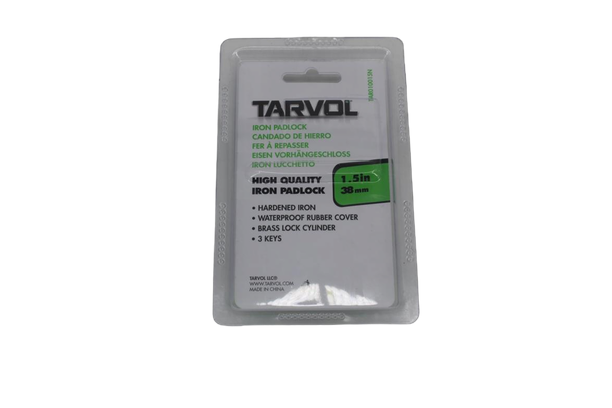 TARVOL Steel Padlock with Keys (Heavy Duty Security) Safely Lock Interior or Exterior Gates, Sheds, Lockers, Bikes, Tool Box, or Containers. Includes 3 Master Keys