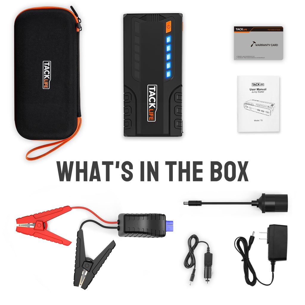 TACKLIFE T6 Car Jump Starter, Green, FOB KS