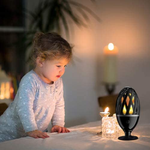 Luceco LEXFLAMEBK IP65 LED Flame Effect Torch with Spike, Stand & USB Charging