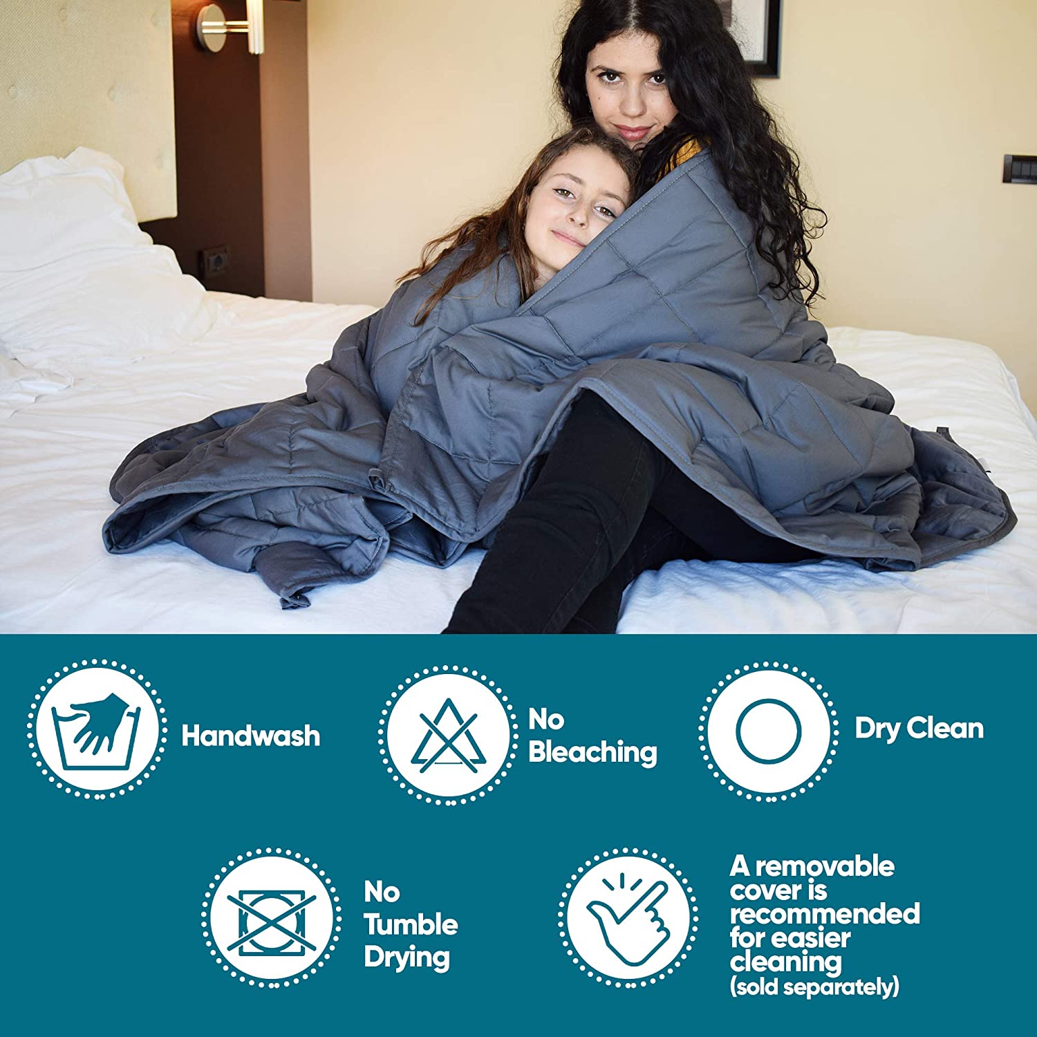 PlushDeluxe Soft Weighted Blanket, Retail Poly Bag, FOB KS