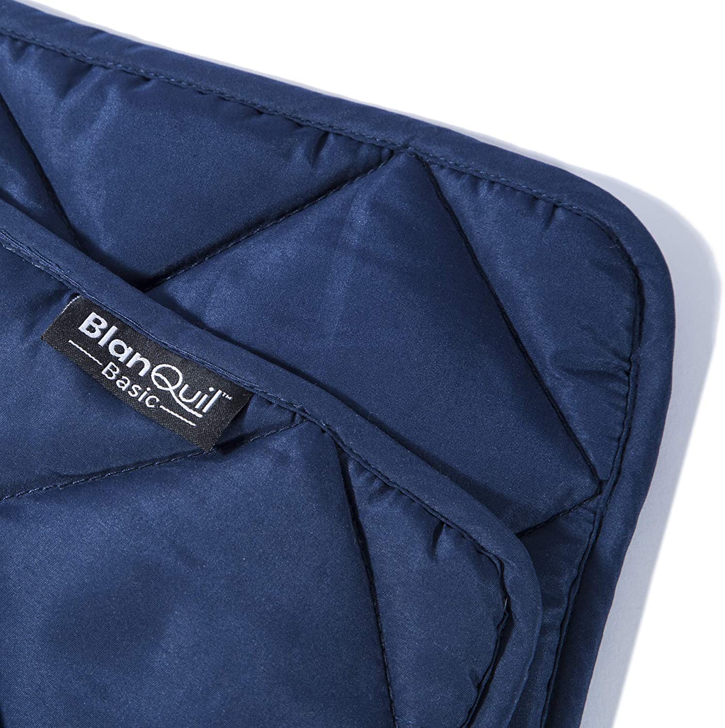 Blanquil Quilted Weighted Blanket, Navy, 12-15lbs, FOB KS