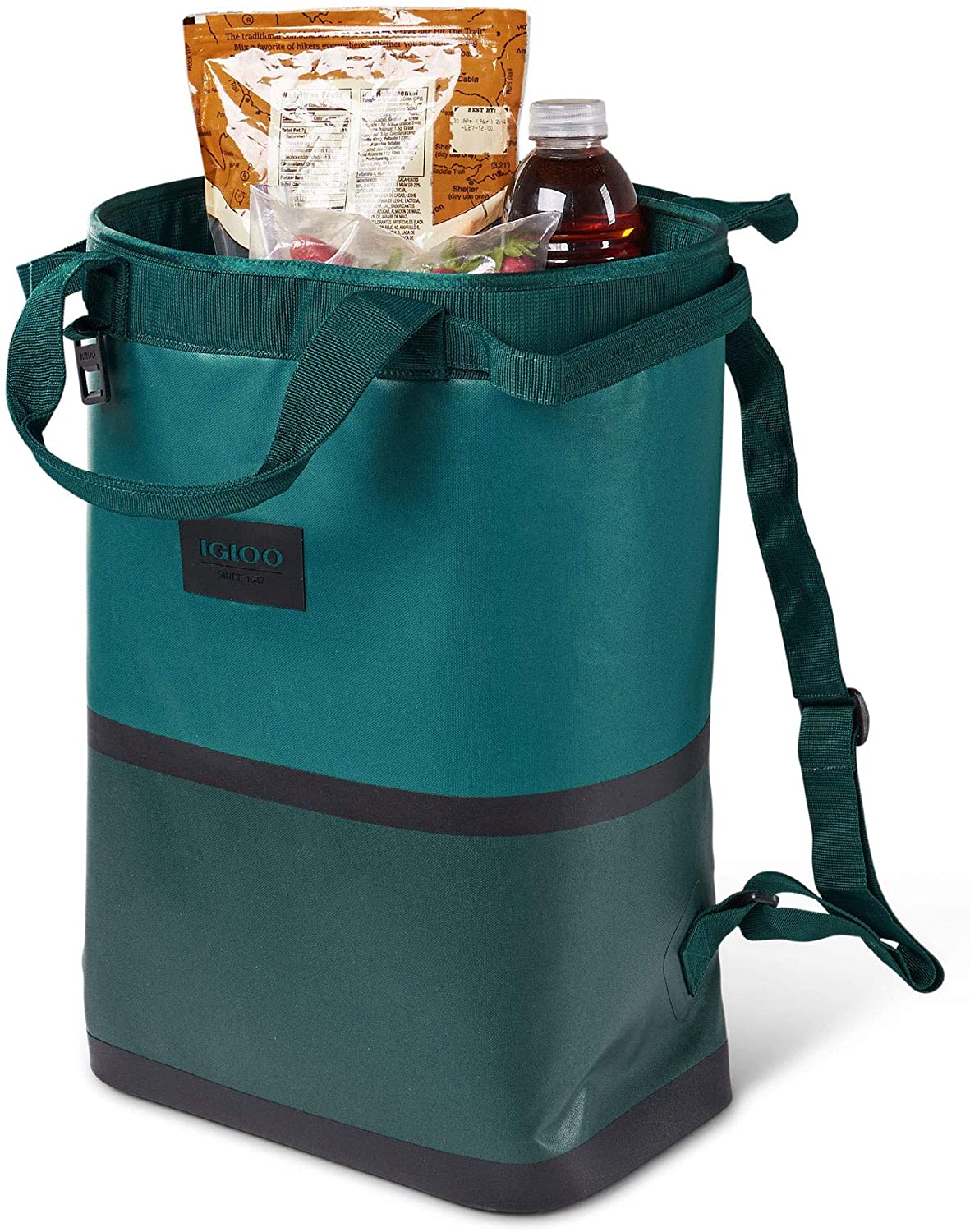 Igloo Reactor Portable 46 Can Cinch Backpack Cooler Bag, Deep Teal, Plain Brown Box, FOB KS